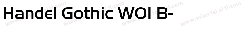 Handel Gothic W01 B字体转换